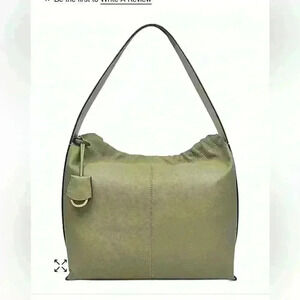 Radley London Lewis Lane Leather Shoulder Bag Gray Green w/ Dust Bag Work Tote